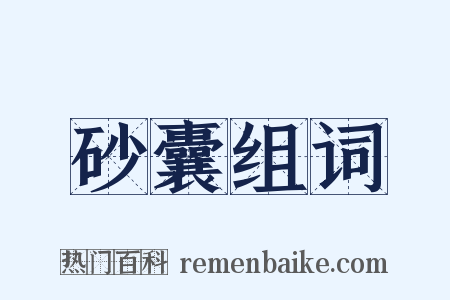 砂囊组词是什么意思的图片